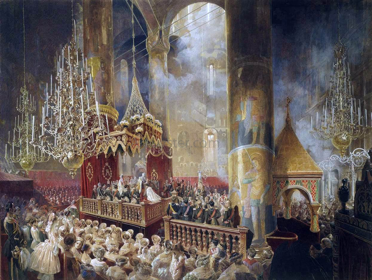  Mihaly Zichy Coronation of Alexander II - Hand Painted Oil Painting