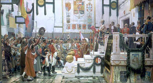  Salvador Viniegra Y Lasso de la Vega Cortes de Cadiz - Hand Painted Oil Painting