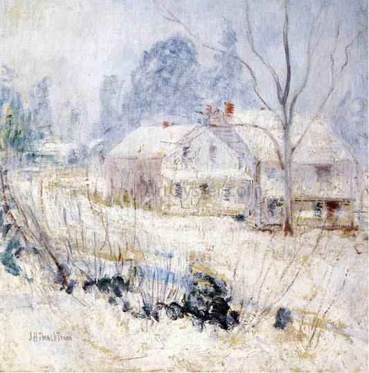  John Twachtman Country House in Winter, Cos Cob - Hand Painted Oil Painting