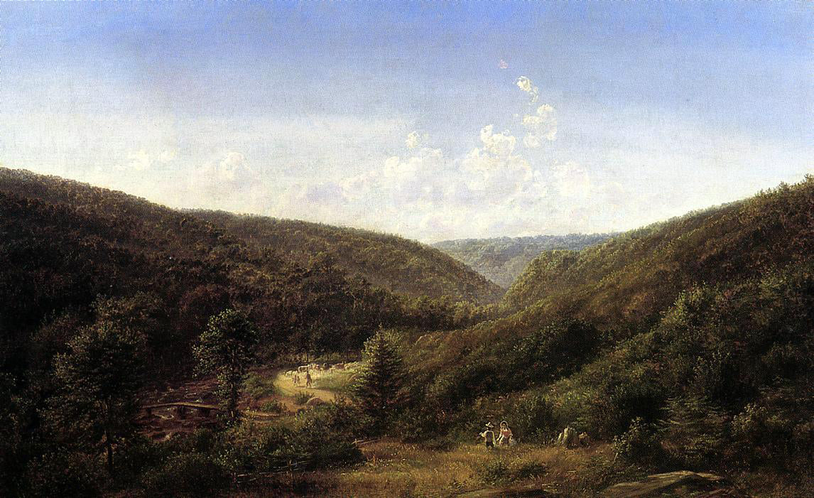  Ferdinand Richardt Countryside Along the Susquehanna - Hand Painted Oil Painting