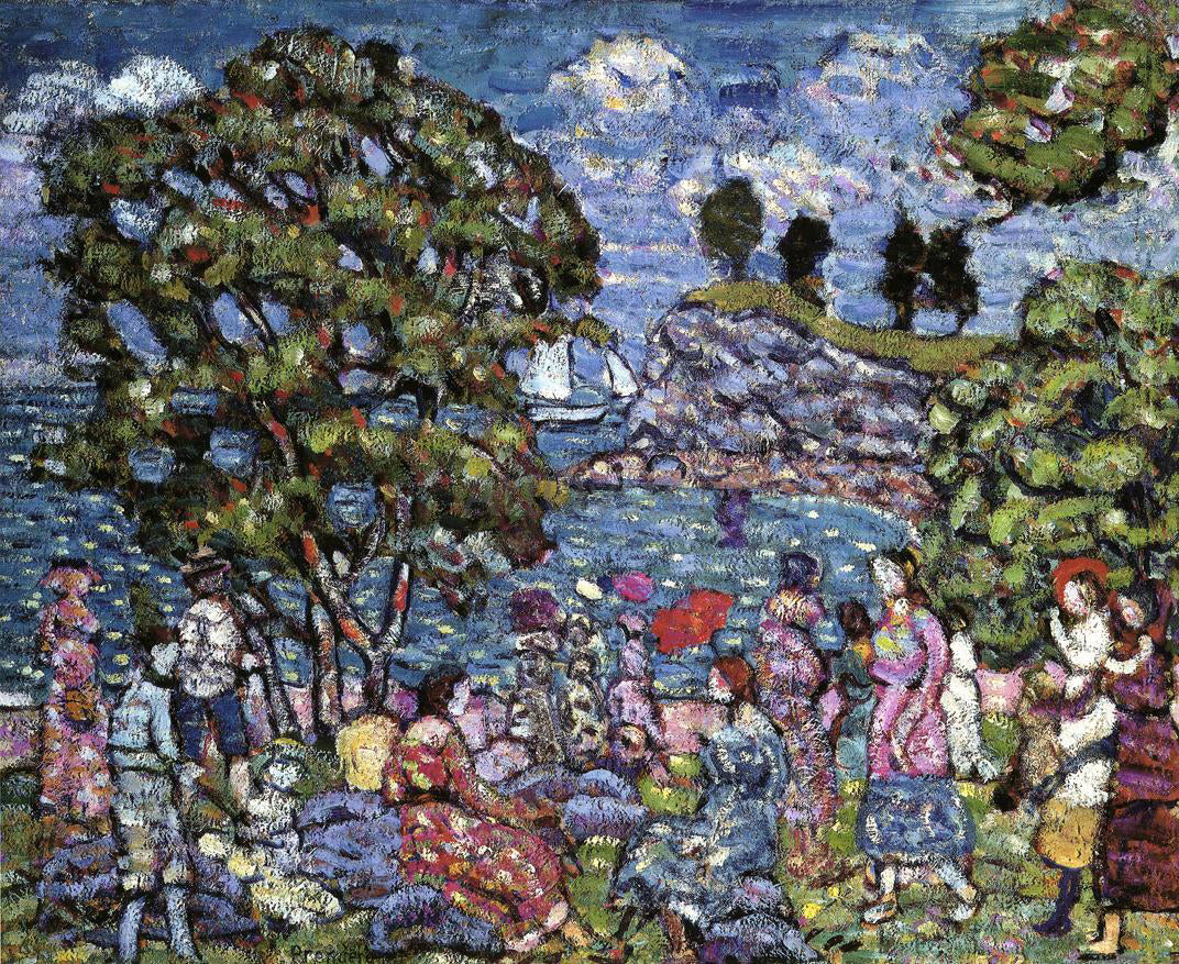  Maurice Prendergast Cove with Figures - Hand Painted Oil Painting