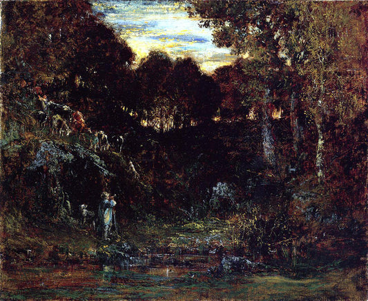  Theodore Rousseau Cows Returning from the Mountainside - Hand Painted Oil Painting