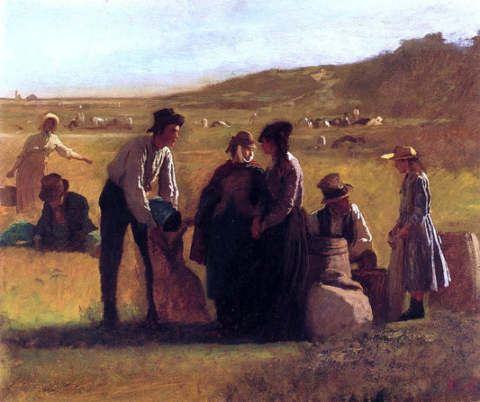  Eastman Johnson Cranberry Pickers - Hand Painted Oil Painting