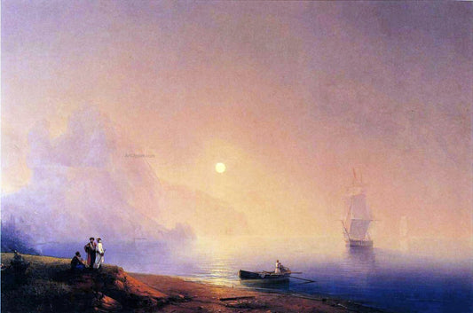  Ivan Constantinovich Aivazovsky Crimean Tartars on the Sea Shore - Hand Painted Oil Painting