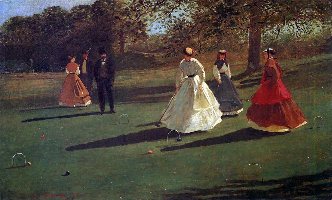  Winslow Homer Croquet Players - Hand Painted Oil Painting