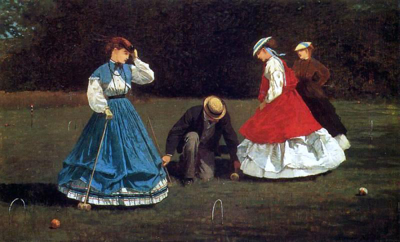  Winslow Homer Croquet Scene - Hand Painted Oil Painting