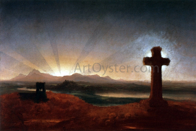  Thomas Cole Cross at Sunset - Hand Painted Oil Painting