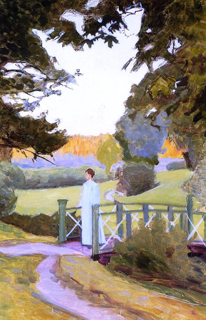  Richard Bergh Crossing the Green Bridge - Hand Painted Oil Painting