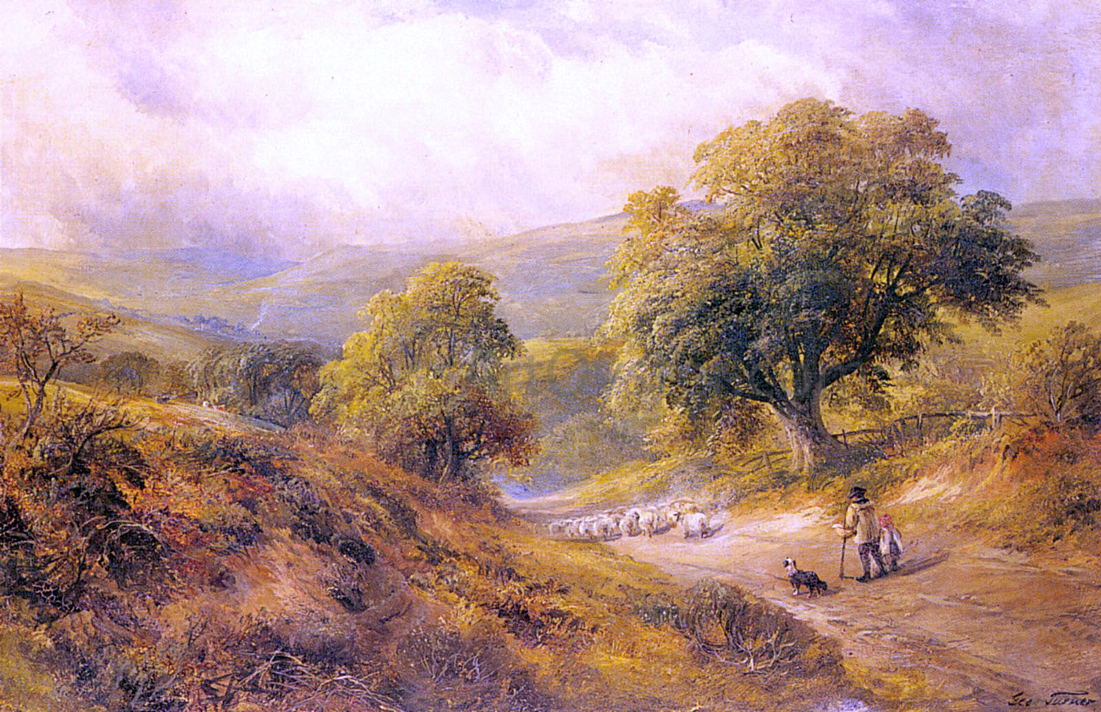  George Turner Cross-O-Th-Hands, Derbyshire - Hand Painted Oil Painting