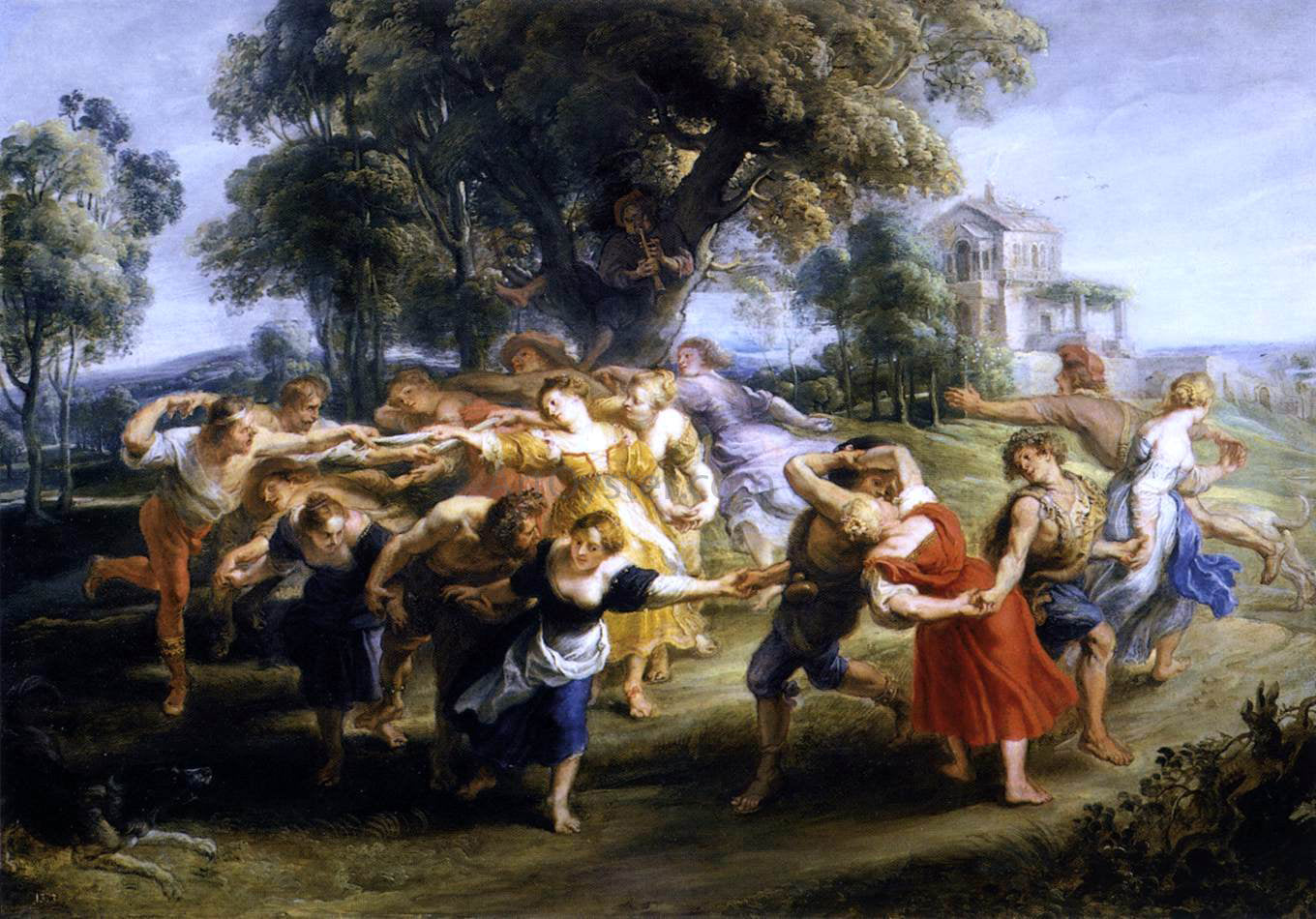 Peter Paul Rubens Dance of Italian Villagers - Hand Painted Oil Painting