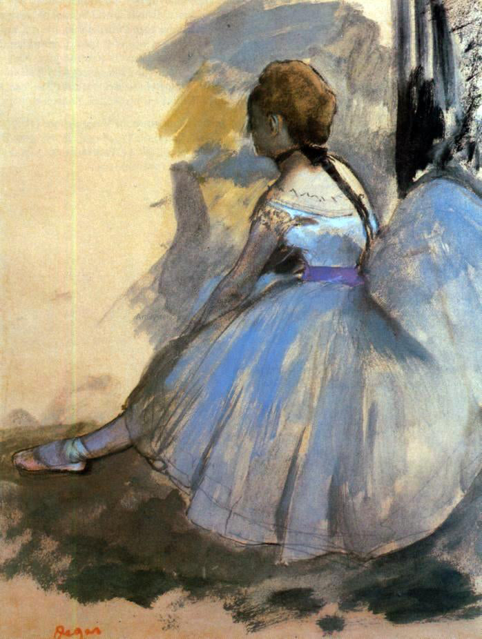  Edgar Degas Dancer Seated (study) - Hand Painted Oil Painting