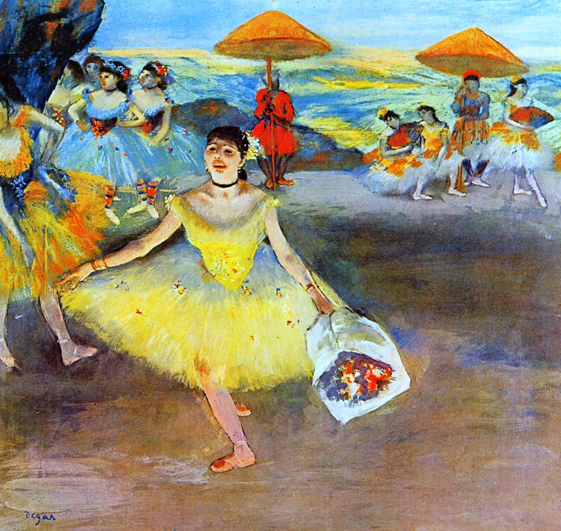  Edgar Degas Dancer with a Bouquet Bowing - Hand Painted Oil Painting