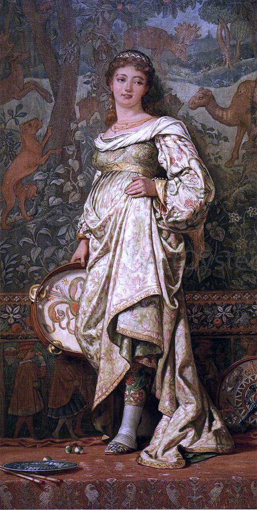  Elihu Vedder Dancing Girl (also known as La Regina) - Hand Painted Oil Painting