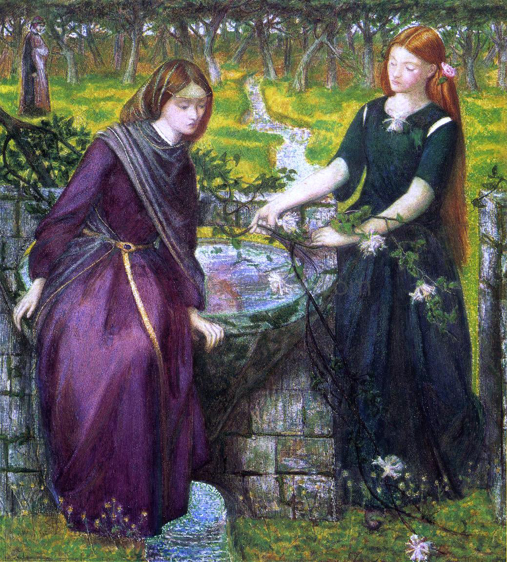  Dante Gabriel Rossetti Dante's Vision of Rachel and Leah - Hand Painted Oil Painting