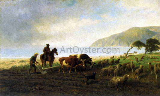  William Hahn David Jacks on Horseback, Monterey Peninsula - Hand Painted Oil Painting