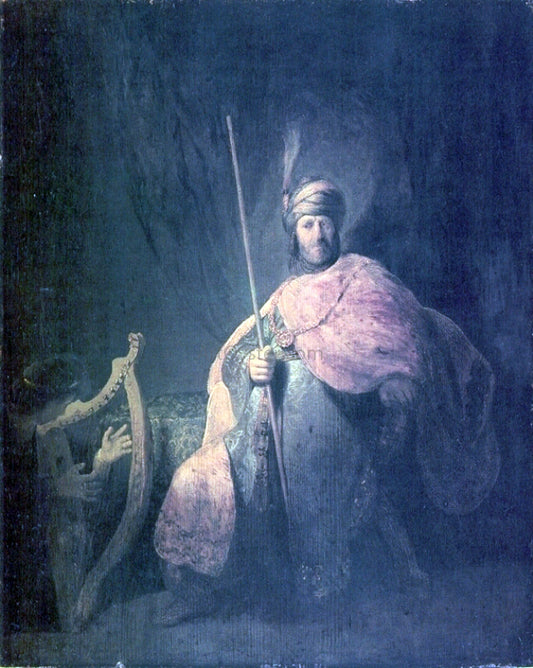  Rembrandt Van Rijn David Playing the Harp for Saul - Hand Painted Oil Painting