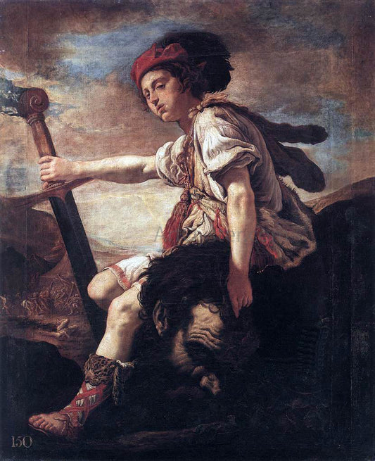  Domenico Feti David with the Head of Goliath - Hand Painted Oil Painting