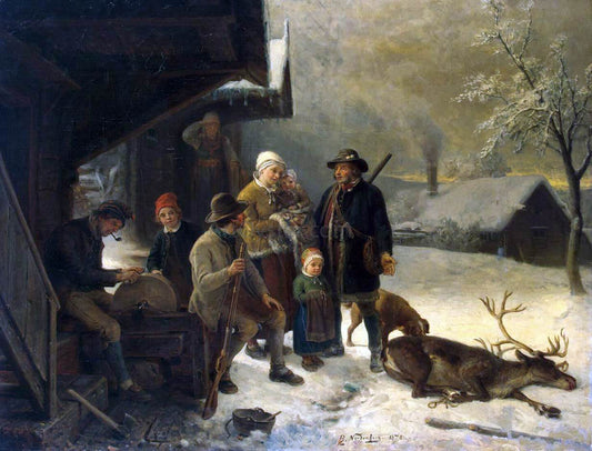  Bengt Nordenberg Dead Stag - Hand Painted Oil Painting