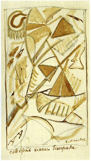  Kazimir Malevich Death of the Mounted General - Hand Painted Oil Painting
