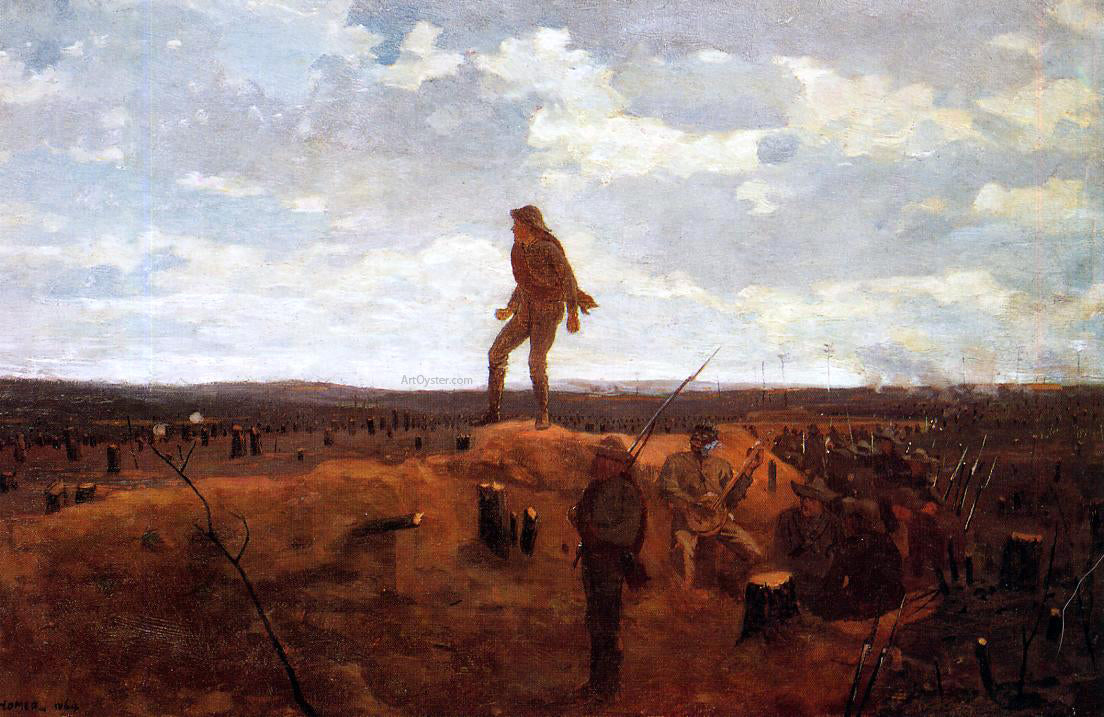  Winslow Homer Defiance (also known as Inviting a Shot before Petersburg) - Hand Painted Oil Painting