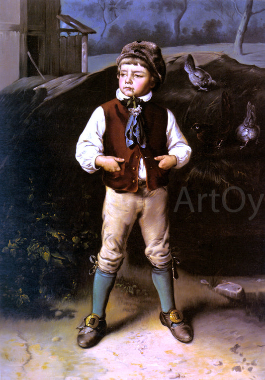  Ludwig Knaus Der Dorfprinz - Hand Painted Oil Painting