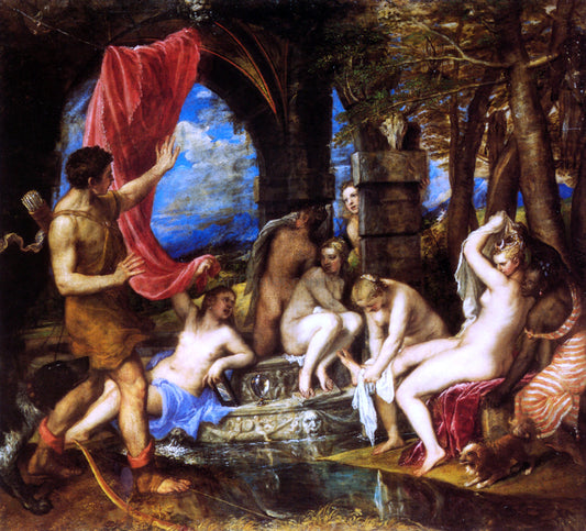  Titian Diana and Actaeon - Hand Painted Oil Painting