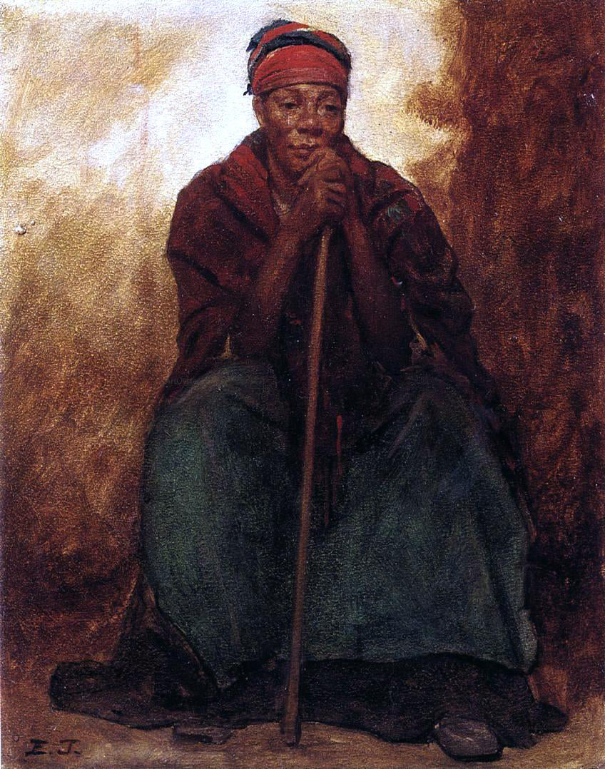 Eastman Johnson Dinah, Portrait of a Negress - Hand Painted Oil Painting