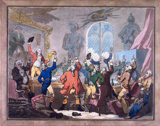  Thomas Rowlandson Dinner - Hand Painted Oil Painting