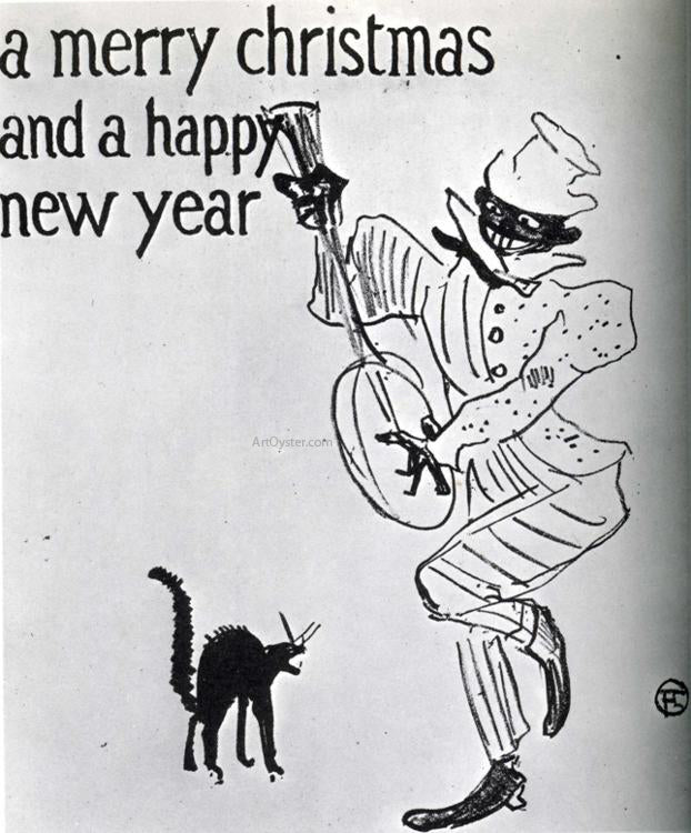  Henri De Toulouse-Lautrec Dinner Menu at May Belfort's_18 Rue Clapeyron - Hand Painted Oil Painting