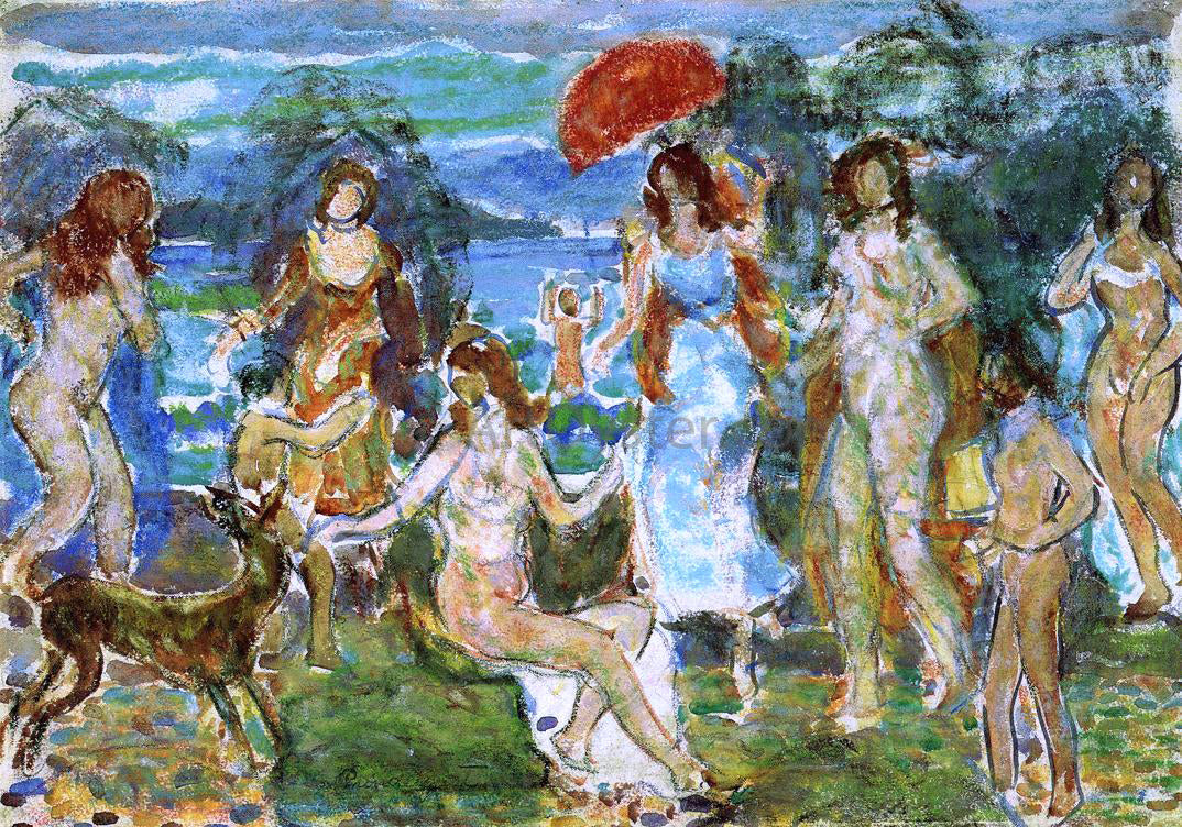  Maurice Prendergast Distance Hills, Maine - Hand Painted Oil Painting