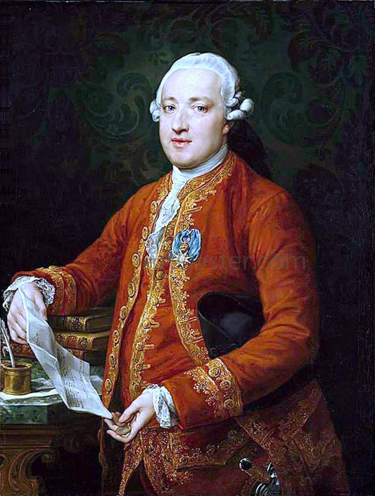  Pompeo Girolamo Batoni Don Jose Monino y Redondo, Count of Floridablanca - Hand Painted Oil Painting