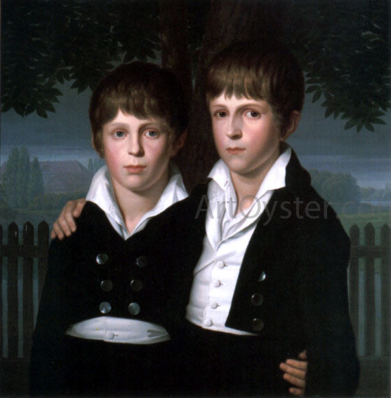  Friedrich Wilhelm Von Schadow Doppelbildnis Paul Und Max Von Mila, Im Hintergrand Schloss Bellevue - Hand Painted Oil Painting