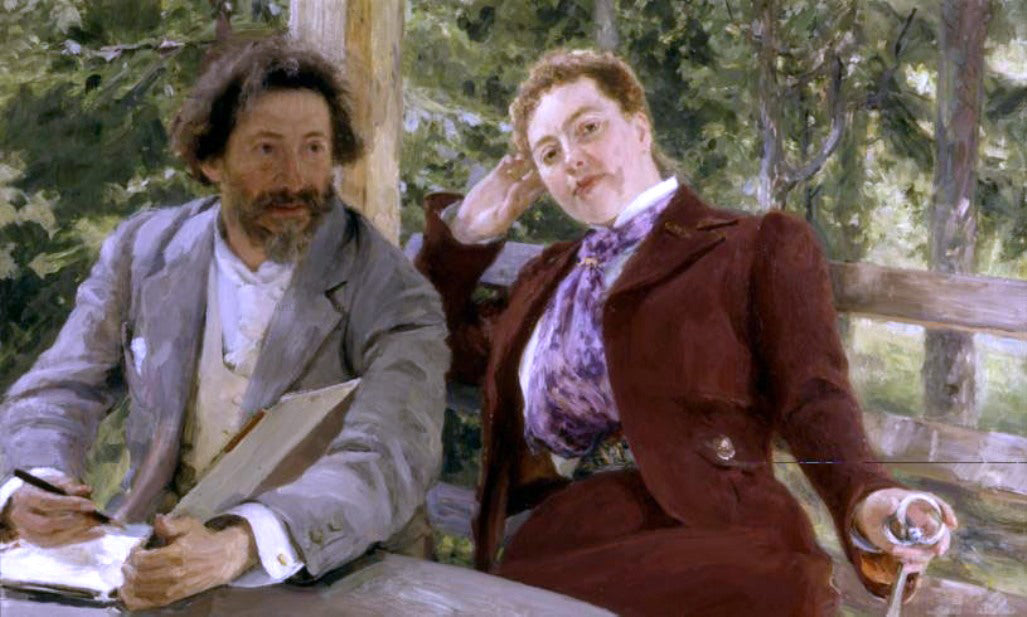  Ilia Efimovich Repin Double Portrait of Natalia Nordmann and Ilya Repin - Hand Painted Oil Painting