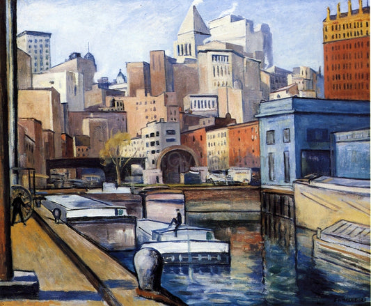  Samuel Halpert Downtown - Hand Painted Oil Painting