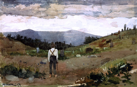  Winslow Homer Driving Cows to Pasture - Hand Painted Oil Painting