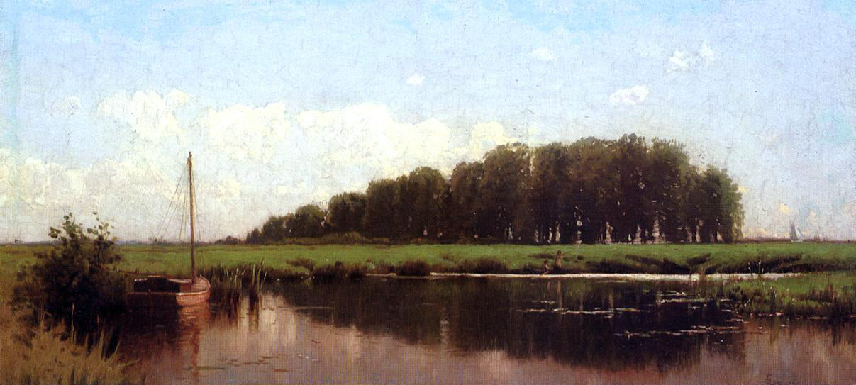  Alfred Thompson Bricher Duck Shootig on the Marshes - Hand Painted Oil Painting