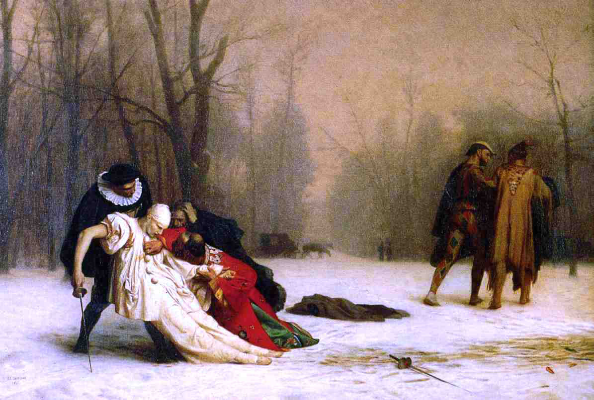  Jean-Leon Gerome Duel After the Masked Ball - Hand Painted Oil Painting