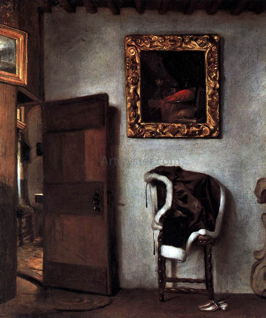  Hendrick Van der Burch Dutch Interior - Hand Painted Oil Painting