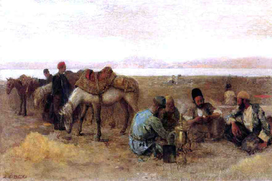  Edwin Lord Weeks Early Morning by Lake Urumiyah, Persia - Hand Painted Oil Painting