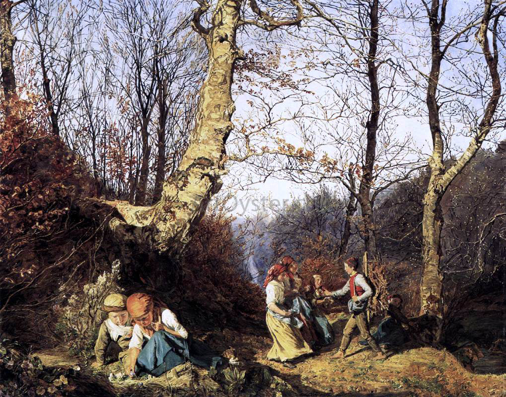  Ferdinand Georg Waldmuller Early Spring in the Wienerwald - Hand Painted Oil Painting