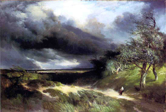  Thomas Moran East Hampton, Long Island, Sand - Hand Painted Oil Painting