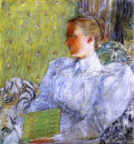  Frederick Childe Hassam Edith Blaney (Mrs. Dwight Blaney) - Hand Painted Oil Painting