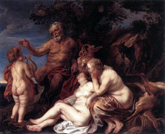  Jacob Jordaens Education of Jupiter - Hand Painted Oil Painting