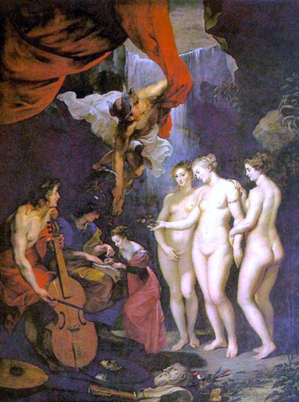  Peter Paul Rubens Education of Marie de Medici - Hand Painted Oil Painting