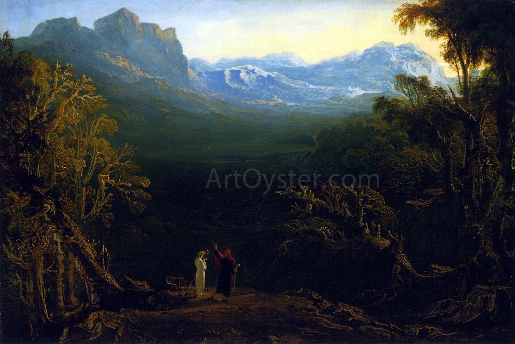  John Martin Edwin and Angelina (also known as The Hermit) - Hand Painted Oil Painting
