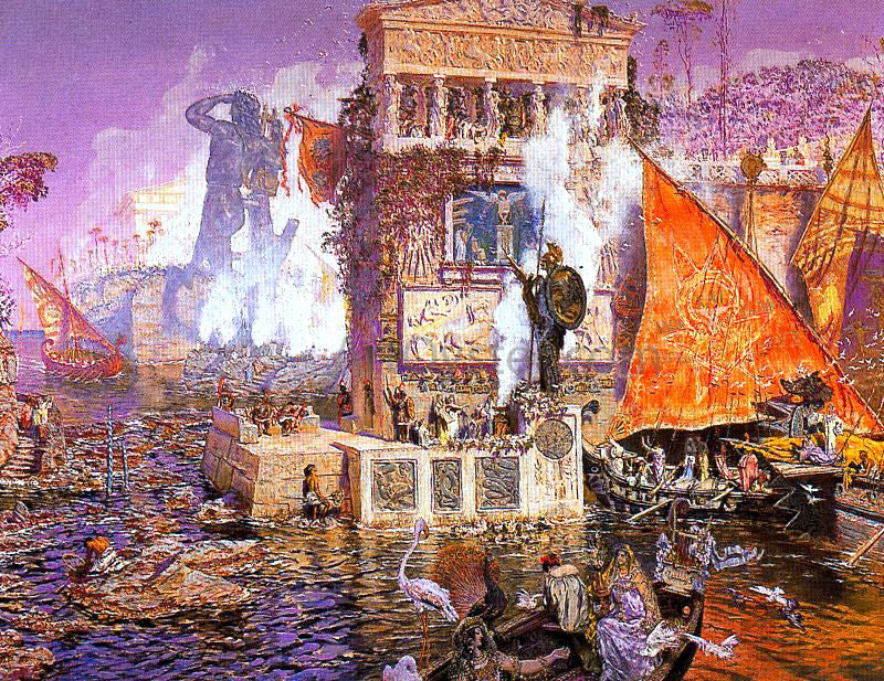  Antonio Munoz Degrain El Coloso de Rodas - Hand Painted Oil Painting