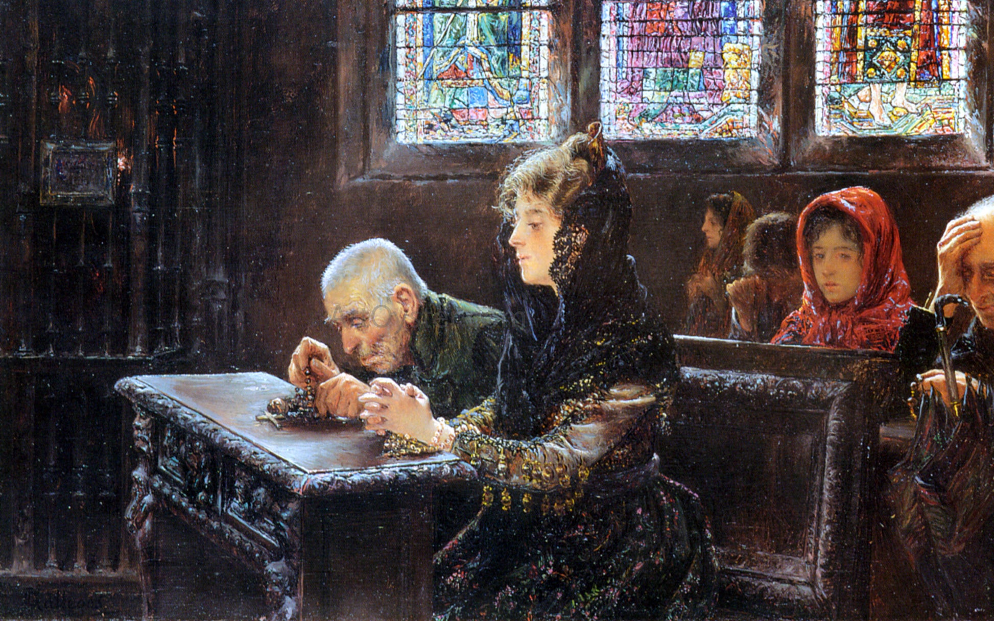  Jose Gallegos Y Arnosa El Rosario - Hand Painted Oil Painting