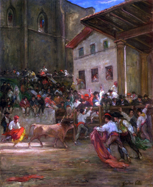  Gustave Henri Colin El Picador con el Toro - Hand Painted Oil Painting