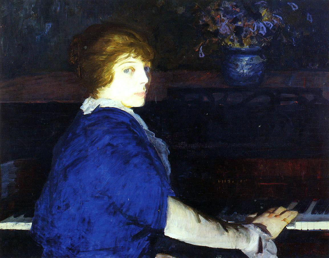  George Wesley Bellows Emma at the Piano - Hand Painted Oil Painting