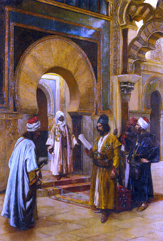  Clement Pujol De Guastavino Emmisaries to the Sultan - Hand Painted Oil Painting